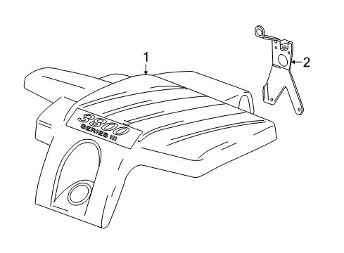 2009 Buick LaCrosse Engine Cover Diagram for 12597609