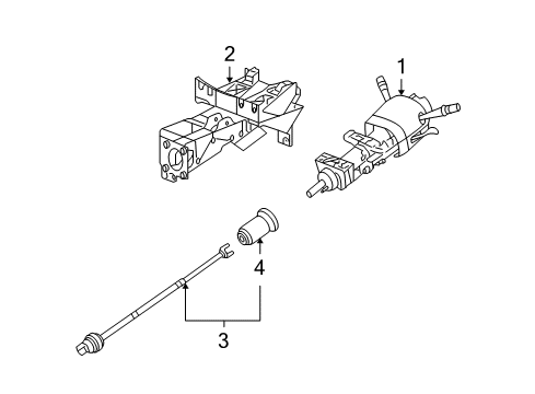 2007 Chevy Corvette Column Bracket Diagram for 15211485