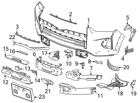 2025 Chevy Colorado Support Brace, Passenger Side Diagram for 84766368