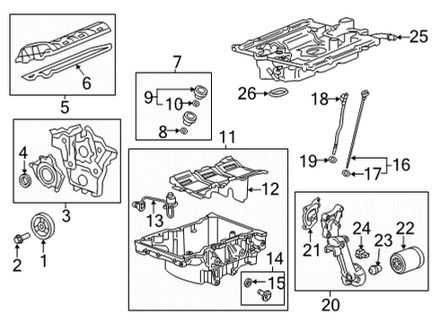 2022 Cadillac CT4 Dipstick Tube Diagram for 12638461