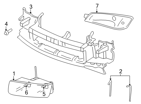2003 Chevy Avalanche 1500 Headlamps Diagram