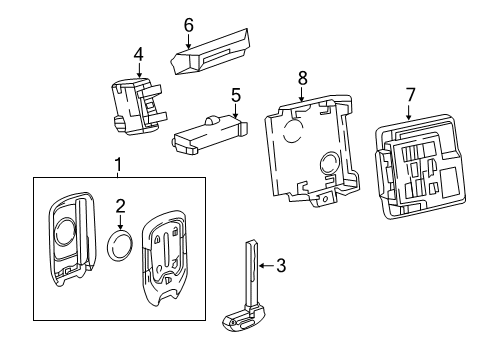 2025 Chevy Blazer Keyless Entry Components Diagram