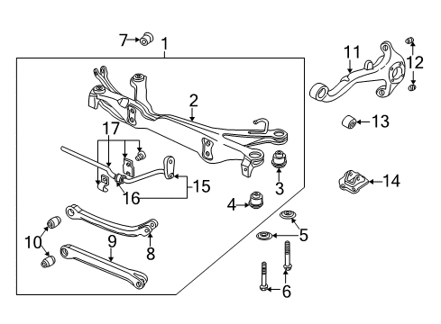 2003 Saturn LW300 Trailing Arm, Rear Driver Side Diagram for 21019253