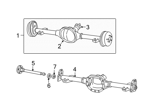 2003 Chevy Blazer Axle Housing - Rear Diagram