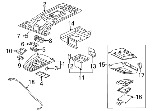2007 Buick Terraza Door Diagram for 15239484