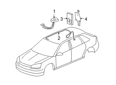 2006 Chevy Malibu Antenna & Radio Diagram 3 - Thumbnail