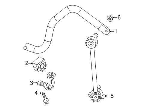 2024 GMC Sierra 3500 HD Stabilizer Bar & Components Diagram 3 - Thumbnail