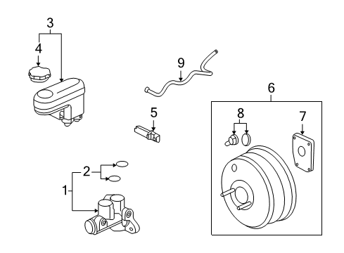 2009 Saturn Vue Vacuum Hose Diagram for 25899354