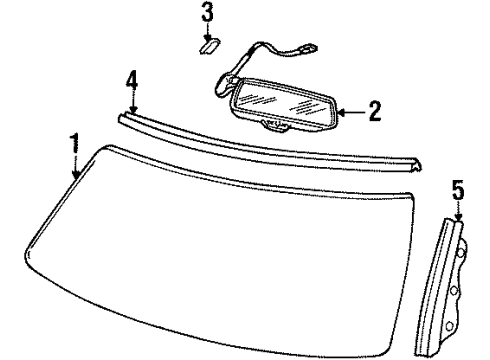 1992 Cadillac Seville Mirror Inside Diagram for 12337777