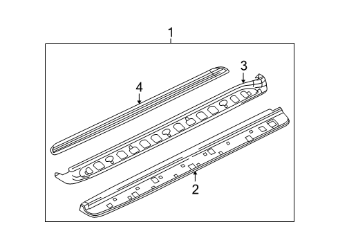 2002 Chevy Avalanche 1500 Exterior Trim - Pillars Diagram 2 - Thumbnail