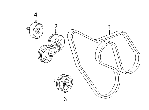2002 GMC Savana 3500 Belts & Pulleys - Belts Diagram 2 - Thumbnail