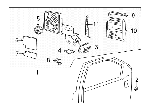 2021 Chevy Silverado 2500 HD Outside Mirrors Diagram 3 - Thumbnail
