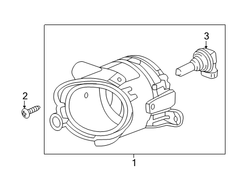 2015 Buick Regal Fog Lamp Assembly, Front Passenger Side Diagram for 22865975