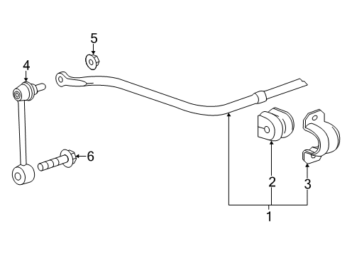 2016 Cadillac ATS Stabilizer Bar & Components Diagram 13 - Thumbnail