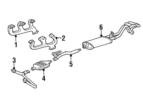 1992 Chevy C1500 Exhaust Components Diagram 3 - Thumbnail