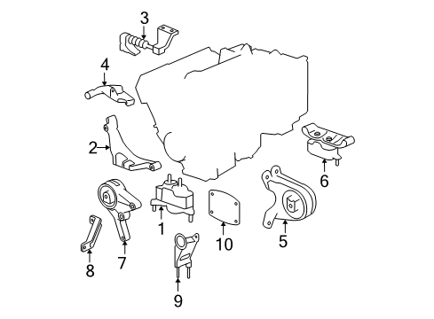 2007 Pontiac G6 Engine Mounting Diagram 4 - Thumbnail