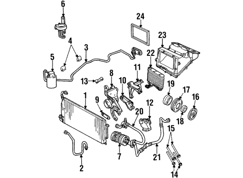 1995 Oldsmobile Achieva A/C Tube Diagram for 22586044