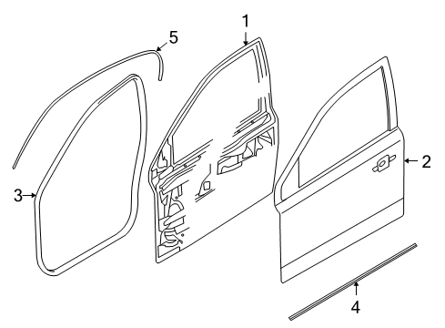 2008 Saturn Astra Door & Components Diagram 2 - Thumbnail