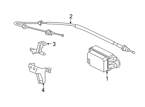 1999 GMC Sierra 1500 Cable Bracket Diagram for 12553159