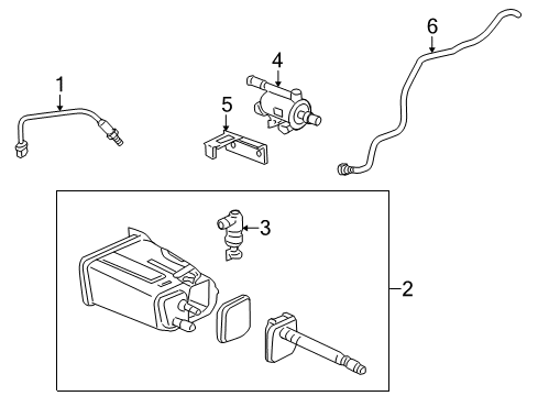 2007 Saturn Vue Vapor Canister Diagram 2 - Thumbnail