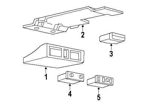1998 Oldsmobile Silhouette Overhead Console Diagram 4 - Thumbnail