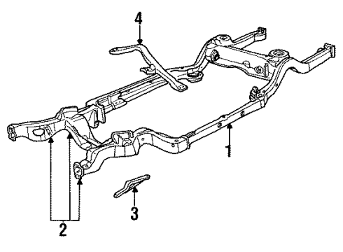 1992 Oldsmobile Custom Cruiser Trans Crossmember Diagram for 10178601