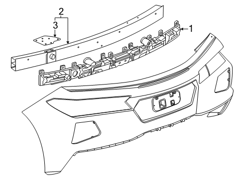 2024 Chevy Corvette Bumper & Components - Rear Diagram 6 - Thumbnail