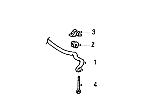 1993 Cadillac 60 Special Stabilizer Bar & Components Diagram 2 - Thumbnail