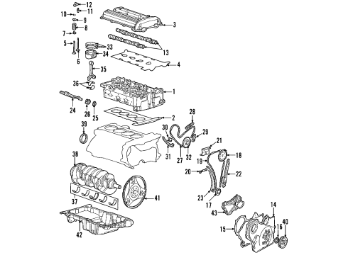 2004 Saturn Ion Shaft Gear, White Diagram for 90537295