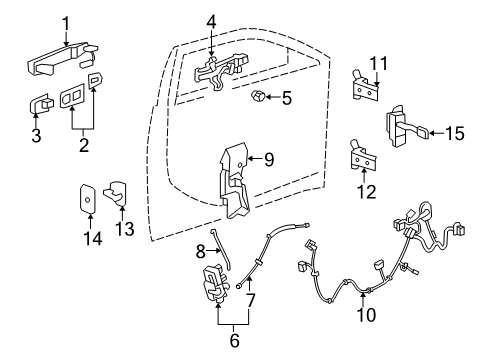 2008 Cadillac CTS Striker Cover Diagram for 12789058