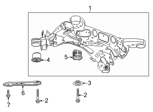 2025 Buick Enclave Suspension Mounting - Rear Diagram