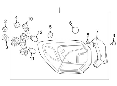 2024 Buick Encore GX Seal-Rear Body Structure Stop Lamp Diagram for 42790312