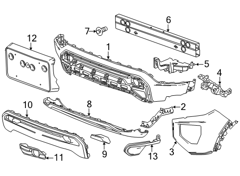 2023 GMC Canyon Lower Cover Diagram for 85579490