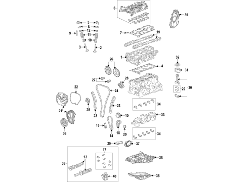 2022 Cadillac CT4 Oil Pan Gasket Diagram for 19369831