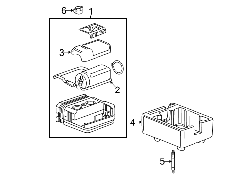 2016 Chevy Malibu Limited Inflator Components Diagram