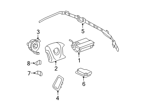 2010 Buick Lucerne Clockspring Diagram for 19180232