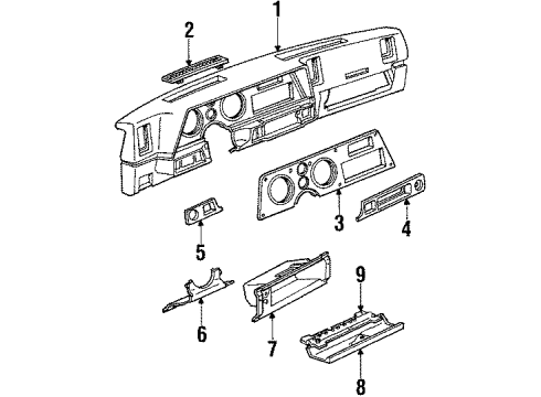 1987 Chevy Cavalier Instrument Panel Diagram