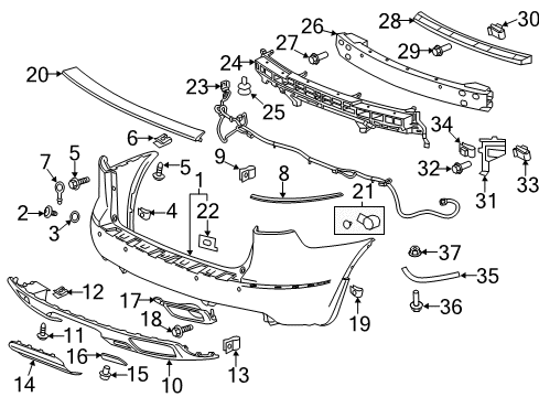 2015 Buick Enclave Outer Support, Driver Side Diagram for 20986149