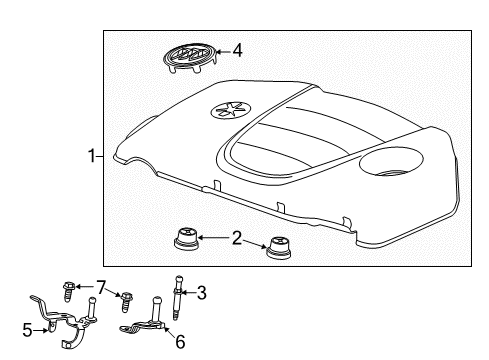 2013 Buick Verano Engine Cover Insulator Diagram for 24453627