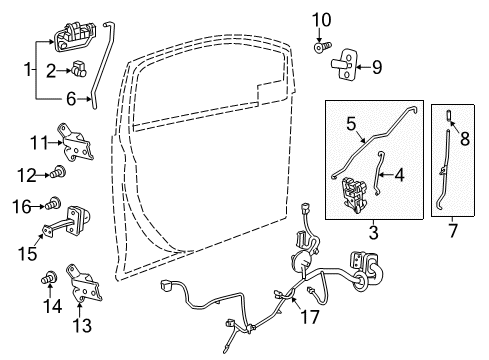 2015 Chevy Spark EV Handle, Outside Diagram for 95227886