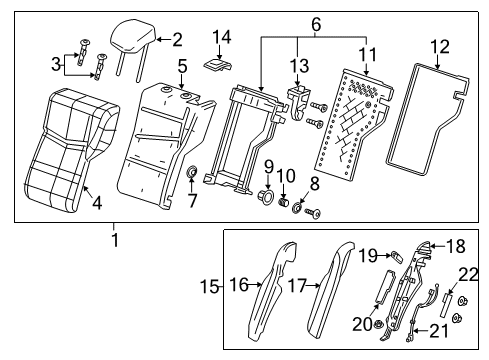 2013 Cadillac ATS Latch Cover, Rear Diagram for 22784011