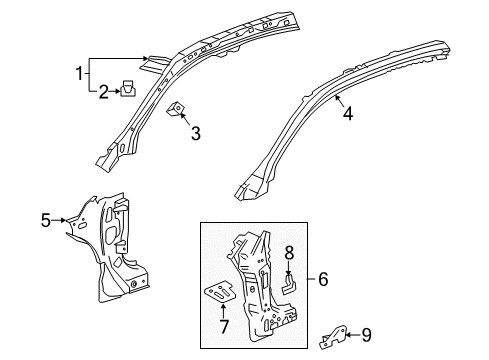 2017 Chevy Impala Hinge Pillar Diagram