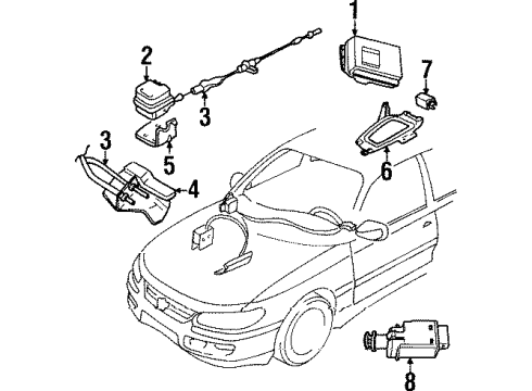 1997 Cadillac Catera Throttle Cable Diagram for 90528628