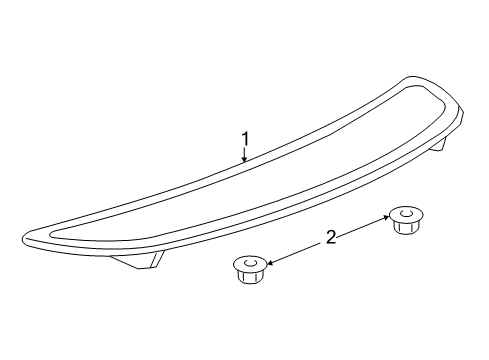 2009 Chevy Cobalt Spoiler, Red, Rear Diagram for 12499797