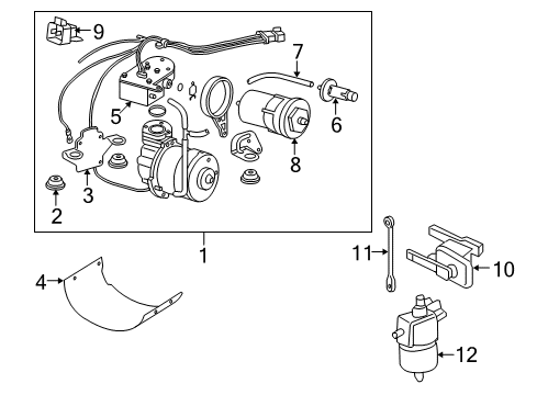 2005 Pontiac Montana Shield Diagram for 12368642