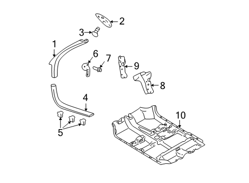 2006 Chevy Monte Carlo Interior Trim - Pillars Diagram