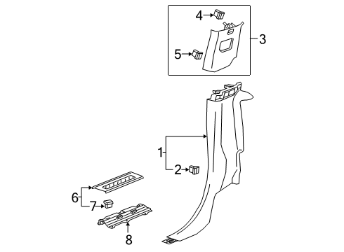 2024 Chevy Silverado 1500 Interior Trim - Cab Diagram 7 - Thumbnail