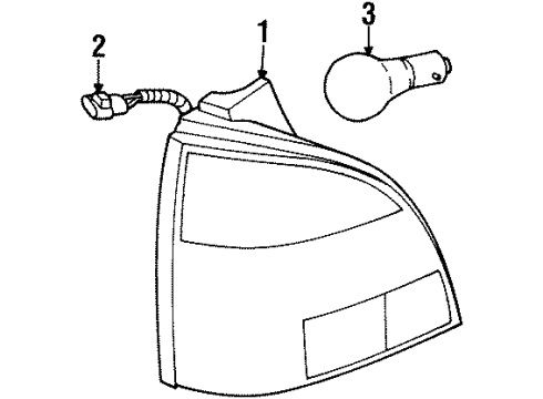 1998 Saturn SW2 Tail Lamps Diagram