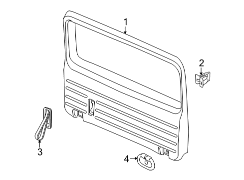 2008 Hummer H2 Interior Trim - Lift Gate Diagram