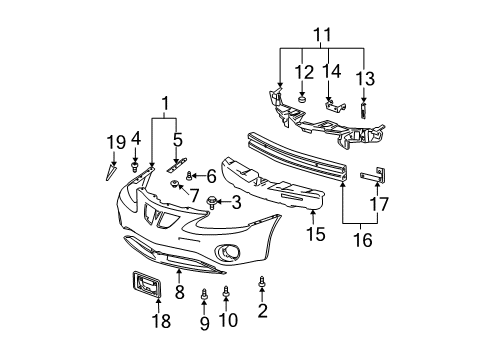 2005 Pontiac Grand Prix Support Retainer Diagram for 10318847